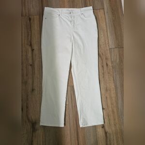 Eddie Bauer Women's Cream Straight Leg Jeans